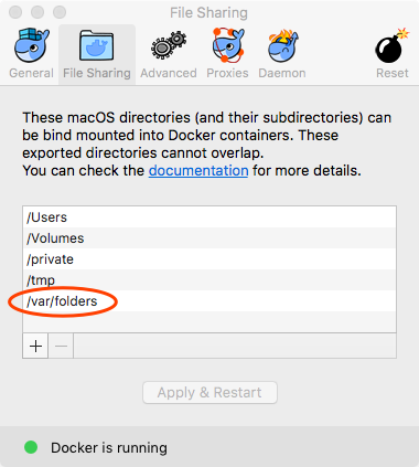 macOS 上的 File Sharing 配置示意图